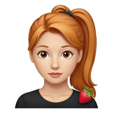 Woman 30 years old, strawberry blonde ponytail, brown eyes sticker