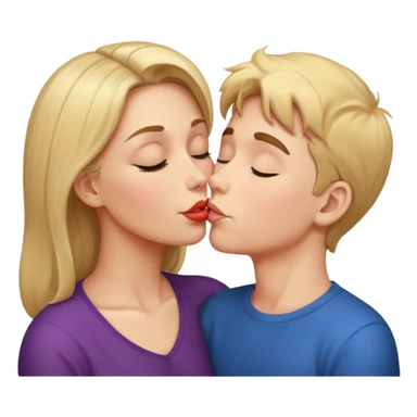 The part about the kiss on the cheek and the part about the kiss on the eye, a mother and son thing sticker