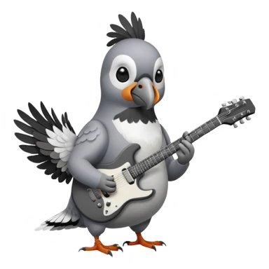 Pigeon playing electric guitar sticker