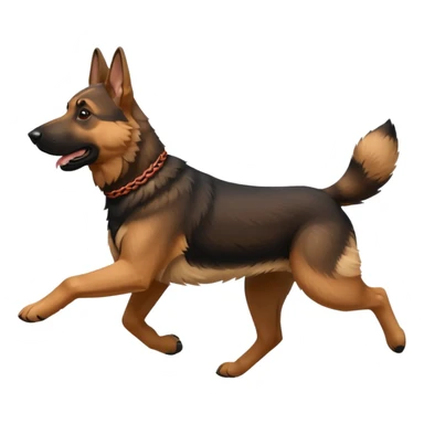 german shepherd running sticker
