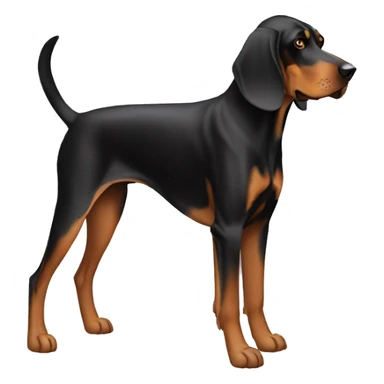 Black And Tan Coonhound Dog Breed Full Body sticker
