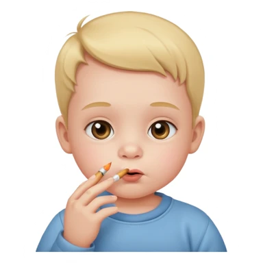 Young Baby smoking a cigarette sticker