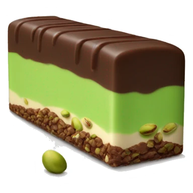 A bar of Dubai chocolate filled with Green pistachio cream sticker
