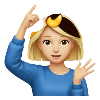 blonde girl dabbing sticker