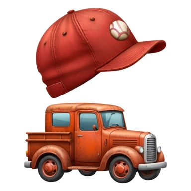 Truck with a hat sticker