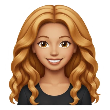 Beyonce with long strawberry blonde hair sticker