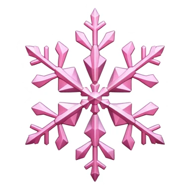 snowflake with pink color  sticker