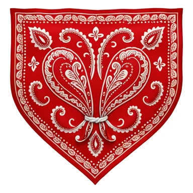 Red paisley bandana, bandana,tied sticker