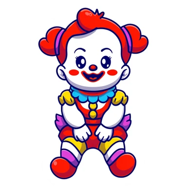 Circus Baby from Five Nights at Freddy's Sister Location, clown girl animatronic sticker