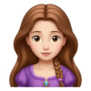 Rapunzel con el pelo marrón sticker