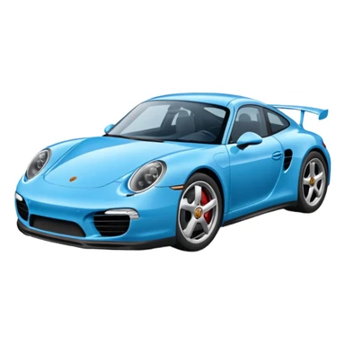 Voiture Porsche bleue sticker