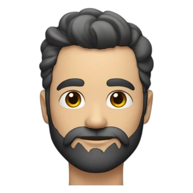 Un homme chauve musclé avec une barbe noir sticker