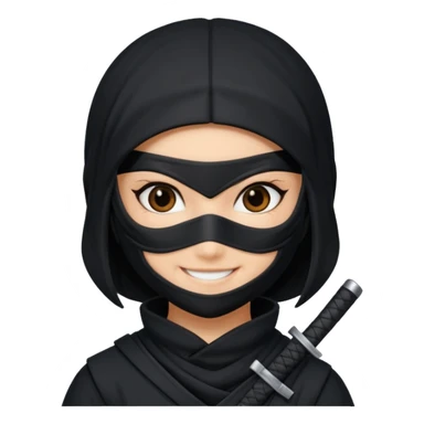 i need girl ninja smile sticker