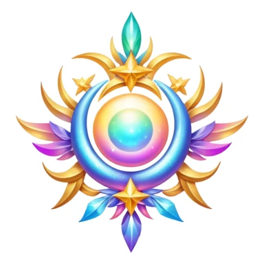 Epic divine legendary celestial complex detailed iridescent gradients aesthetic-scenery-Decorations sticker