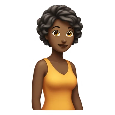 Woman with large caboose sticker