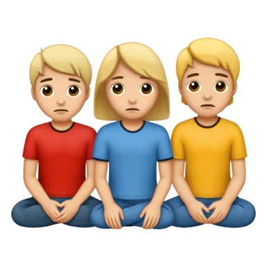 grupo de 5 amigos tristes sticker