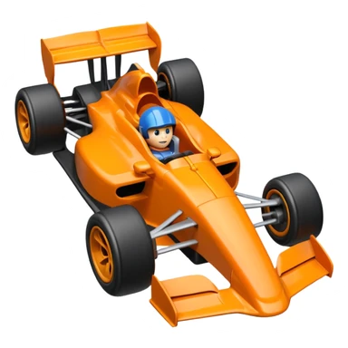 formula car toy orange sticker