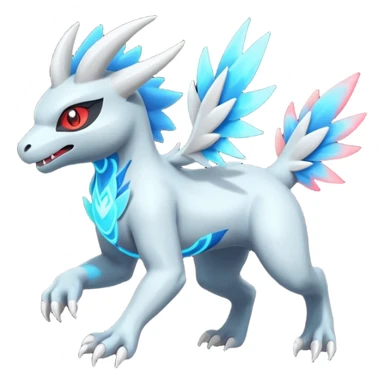 Neon Vibrant Pulsating Trail-glowing Chromatic Trico-Absol-Salamence-Silvally-fusion-hybrid sticker