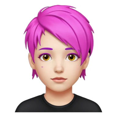 Neon Haired People different person sticker