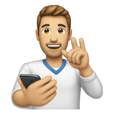 Mano sosteniendo teléfono sticker