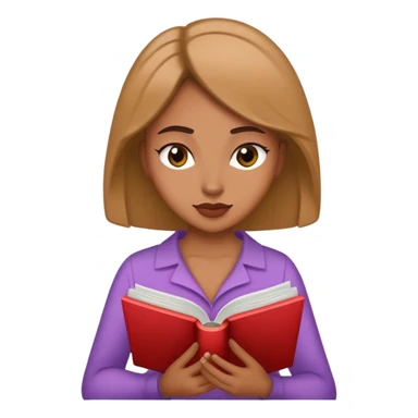 woman reading a romance book sticker