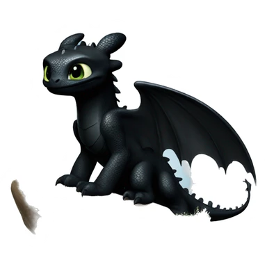 toothless(how to train your dragon) with b sticker