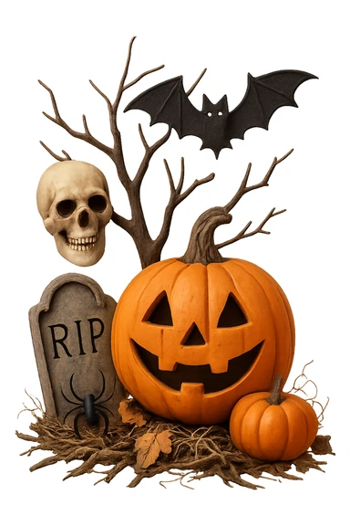 Halloween decorition, remove background sticker