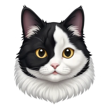 Black and white tuxedo cat with Down syndrome  sticker