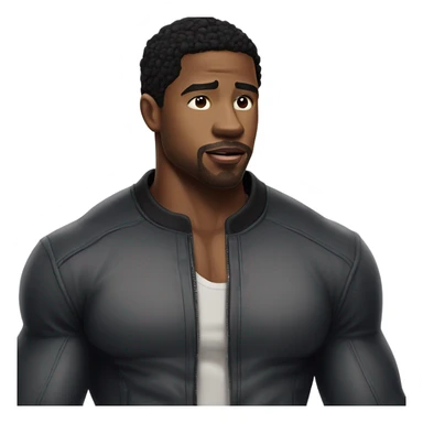 Super gorgeous black man with black hair and a little bit muscular that looks a bit like Micheal b Jordan  sticker