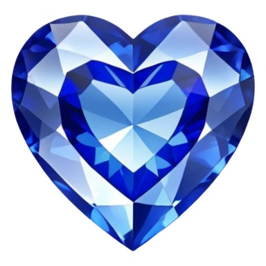 Blue sapphire heart sticker