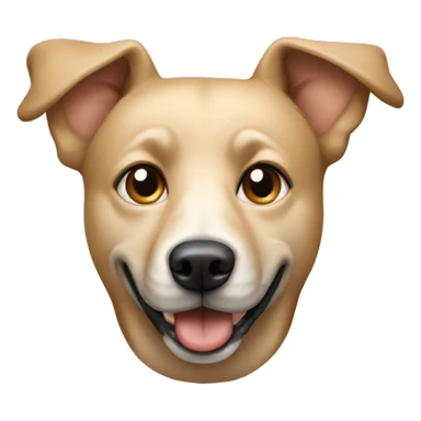 all beige mongrel dog  sticker