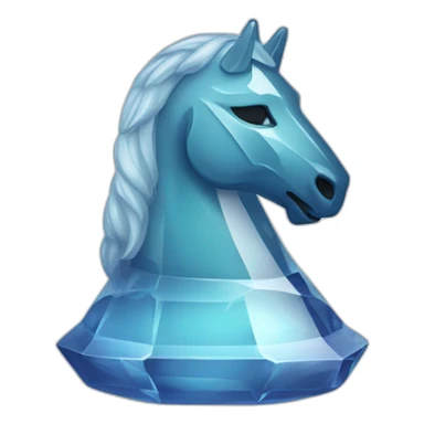 crystal chess knight sticker