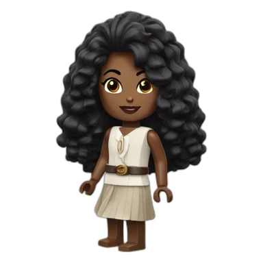 Lego black woman fro sticker