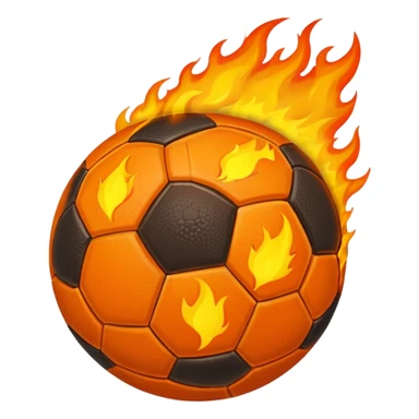 Football on fire sticker