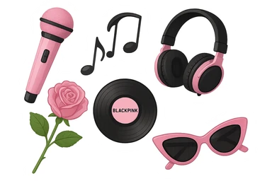 blackpink objects, remove background sticker