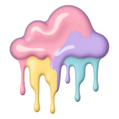 melted pastel paint colors  sticker