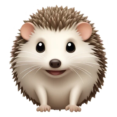 Hedgehog with a white bow sticker