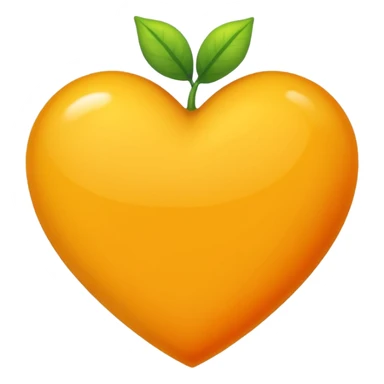 Hazme un corazón amarillo naranja sticker