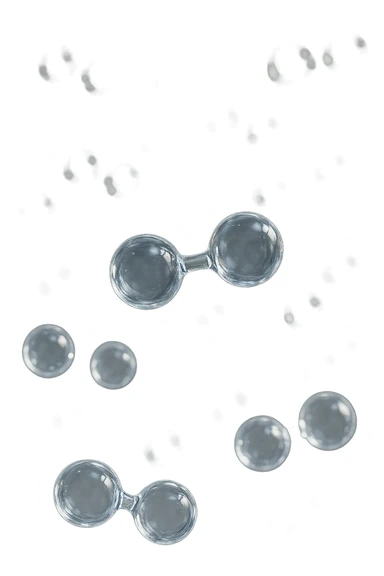 molecole di ossigeno che volano realisticheù sticker