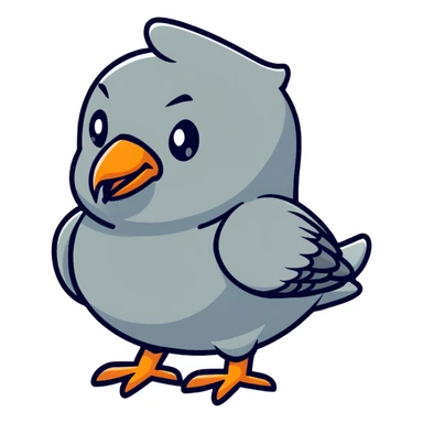 pigeon with angry face sticker