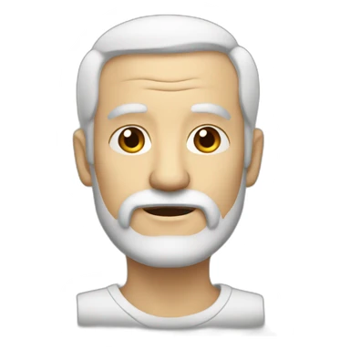 old balding man with black hair  and beard sticker