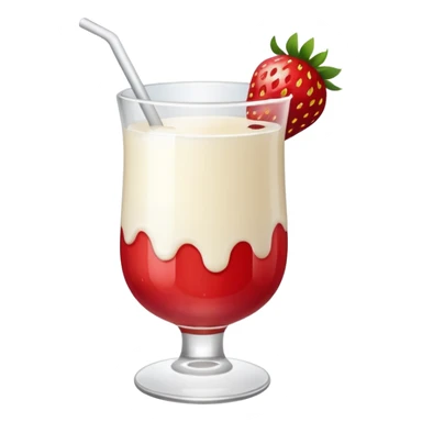 vaso con crema y fresas sticker