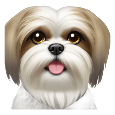 Shih Tzu dog after grooming sticker