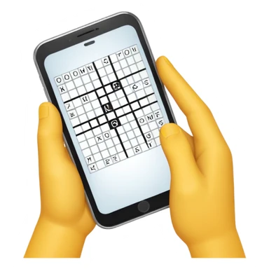 Crosswords on cellphone sticker