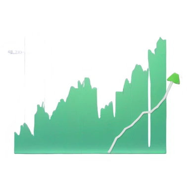 falling financial chart sticker