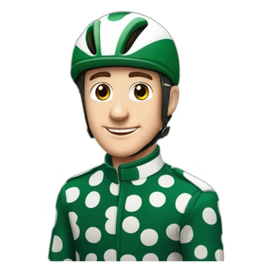 paul townend jockey dark green polka dot sticker