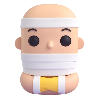 sad face with a bandage sticker