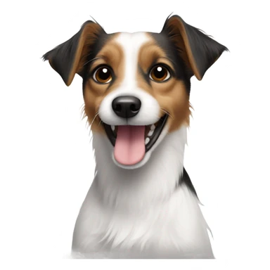 Cute long haired jack russel  sticker