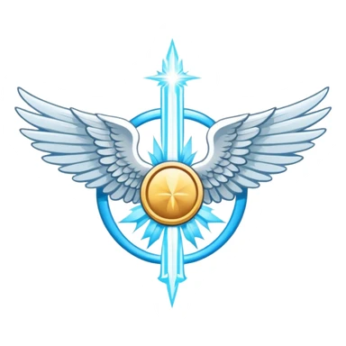 wings emblem holy saint light blue sticker