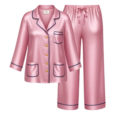 Light pink silk pyjamas set sticker
